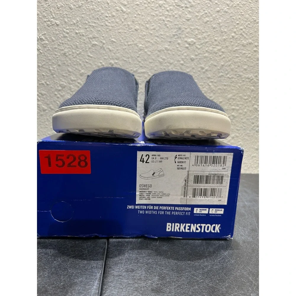 Birkenstock Oswego Textile Leather Midnight Blue EU 42 US L11 M9 Mens Womens